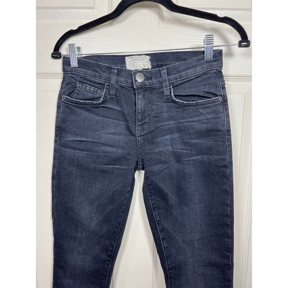 Current/Elliott Black Stiletto Slit Watchtower Eyelets Jean Womens 24 / 0 Grunge - Picture 3 of 12